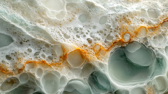 Abstract close-up of smooth, rounded sea stones, showcasing natural patterns and textures