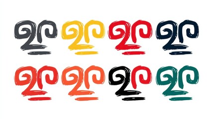 Colorful Abstract Symbols  Minimalist Design Elements