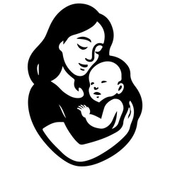 Mother and Child Illustration