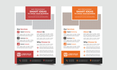 Corporate business flyer template, Creative Corporate & Business Flyer Brochure Template Design, abstract business flyer, vector template design. Brochure design, cover, annual report, poster