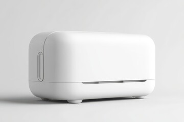 A modern, compact, white, label maker device design.