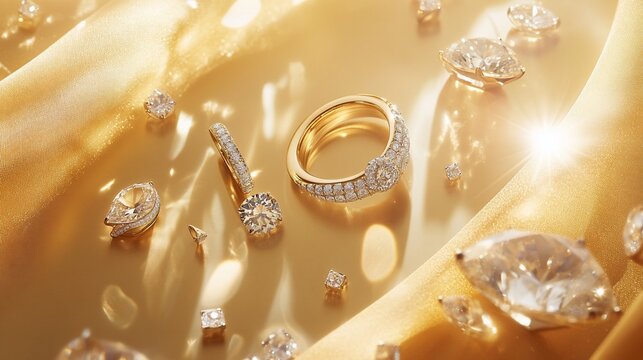 Radiant Diamonds: A Collection of Exquisite Gold Jewelry