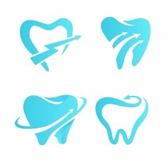 vector set of tooth icons