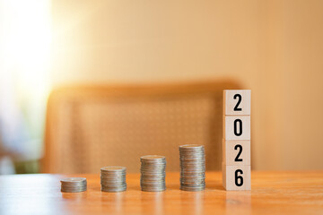 Ideas for saving money from income. Savings goals for the year 2026. Idea of ​​saving money for...