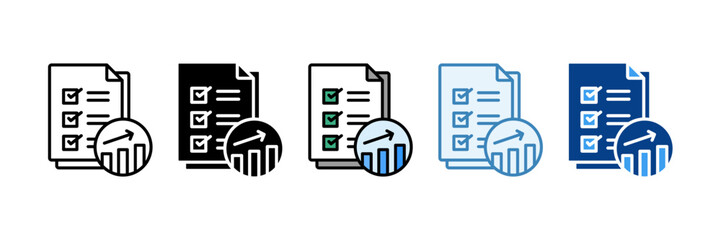 Impact Assessment  Icon Set Multiple Style Collection