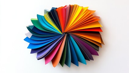 Colorful spectrum of paint swatches
