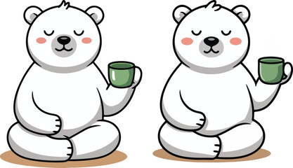 Fototapeta premium polar bear nursery design vector illustration