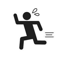 急いで走っている人のピクトグラム