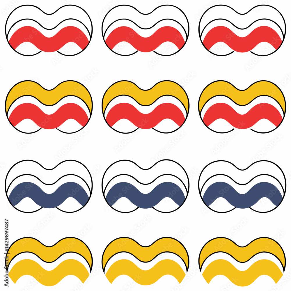 Poster seamless vector modern background, colorful wave patterns create vibrant and dynamic visual effect, 