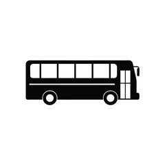 Bus icon, Bus silhouette vector Art & Illustration on a white background