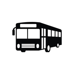 Bus icon, Bus silhouette vector Art & Illustration on a white background