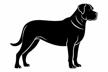 mastiff sihouette black vector