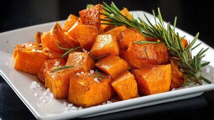 A vibrant plate of roasted root vegetables, sprinkled with salt and garnished with fresh herbs, ready to be enjoyed as a healthy dish.