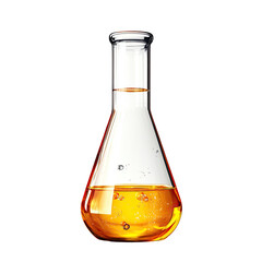 Erlenmeyer Flask with Amber Liquid