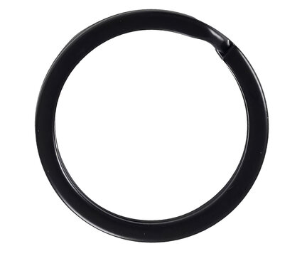 Keyring Key Ring O Black Steel Alloy Safety Metal Industry Black Circle Keychain