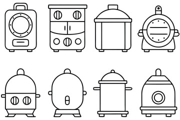 Autoclaves Industrial Tool Line Art