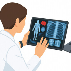 doctor with x ray