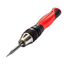 Red and black tool, angled view