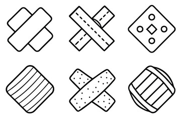 Bandages Soft Shield Line Art