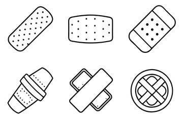 Bandages Wound Cover Line Art