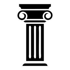 Greek Column logo design | Greek Column vector icon on transparent background