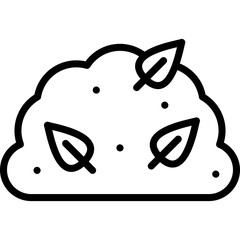 compost icon illustration design with outline