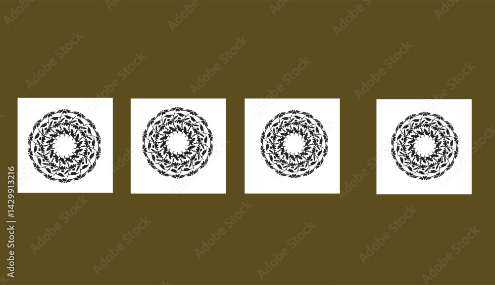 Poster abstract vector floral pattern design element