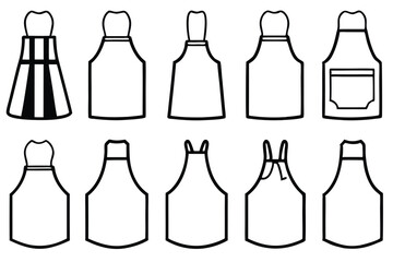 Fototapeta premium Aprons crafted for everyday joy Line art