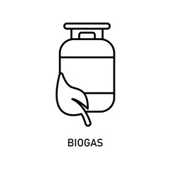 Icon a biogas, isolated against a clean background.