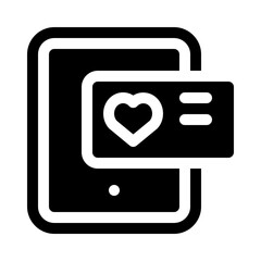 Digital Invitation glyph icon