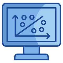 Scatter Plot Icon Element For Design
