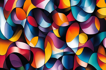 Colorful geometric shapes, shapes, and vivid color backgrounds