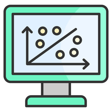 Scatter Plot Icon Element For Design