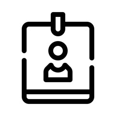 ID badge line icon
