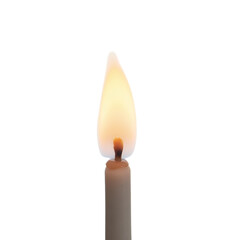 Candle_Flame_Burning_Light_Simple_White_Background