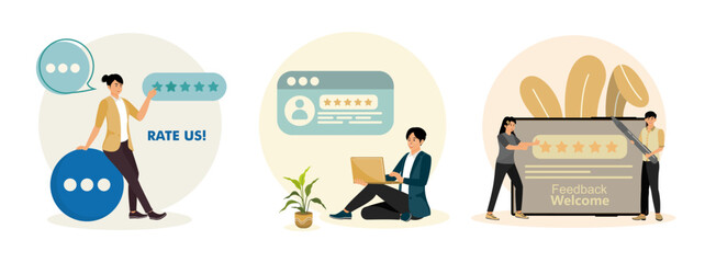 Positive rating for goods. Customer feedback and rating 5 stars. Customer review rating.