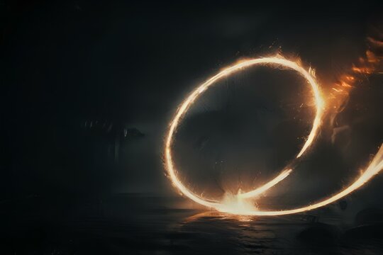 Ein Licht-Feuerlasso peitscht &uuml;ber eine Oberfl&auml;che