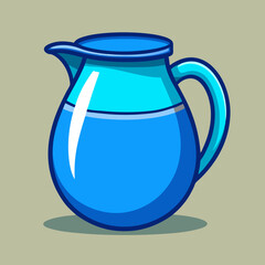 vector illustration of jug