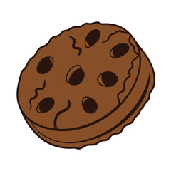 Cookie vector Design, art, and illustration on a white background