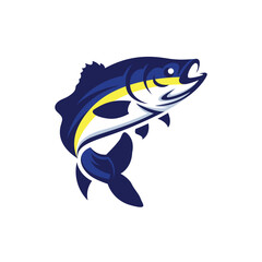 Obraz premium Modern Fish Logo - Creative Fishing Symbol for Brand and Business