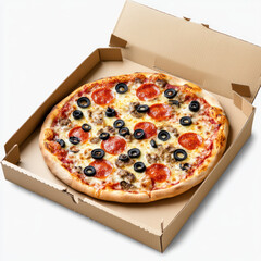 pizza in box