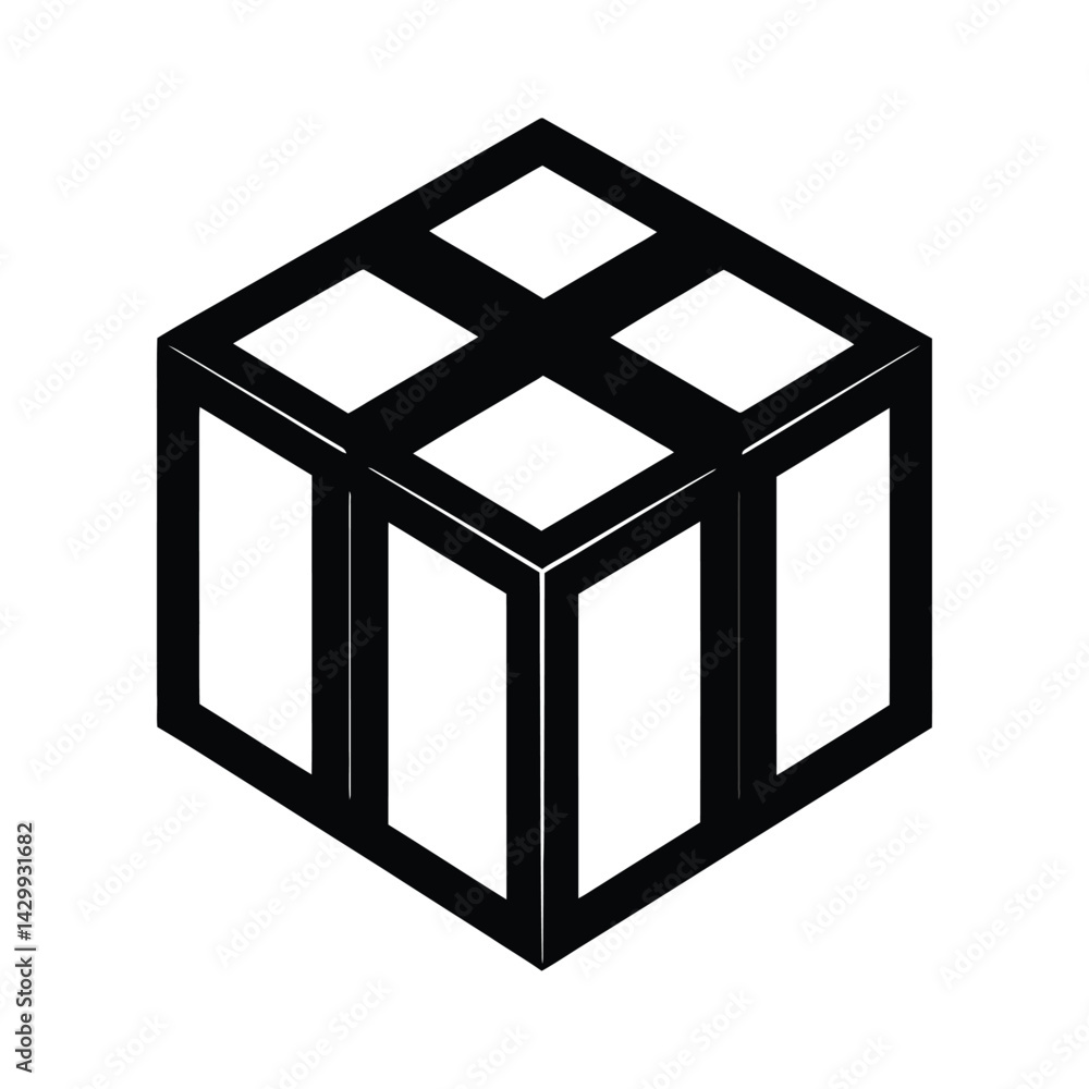 Fototapete cube, cube, cube icon vector image. can also be used for material design. suitable for use on web ap
