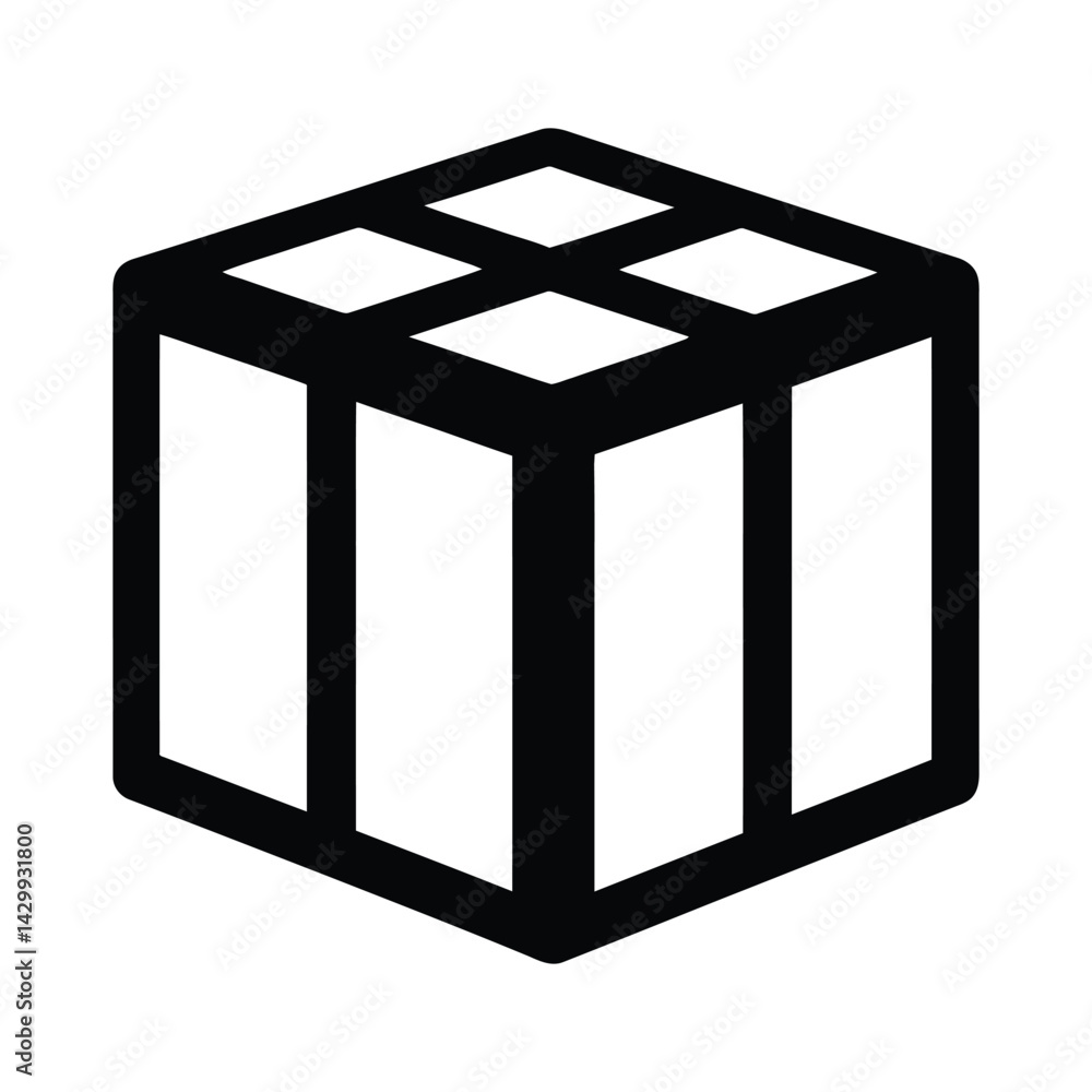 Fototapete cube, cube, cube icon vector image. can also be used for material design. suitable for use on web ap