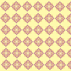 seamless floral pattern background with heart ornament 