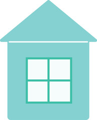 house symbol for apps and websites on white background, house icon - stock vector-green