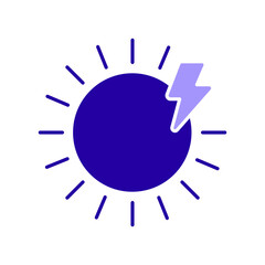 Icon a solar energy, isolated against a clean background.