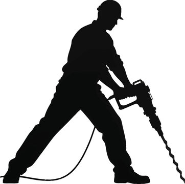 recommend clip art:  Silhouette of a construction worker vector illustration 