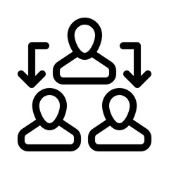 Delegation line icon