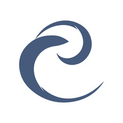 Creative letter E logo design graphic