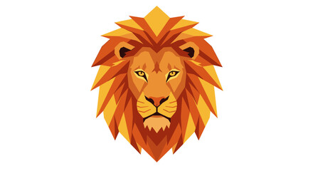 Geometric Lion Head Illustration